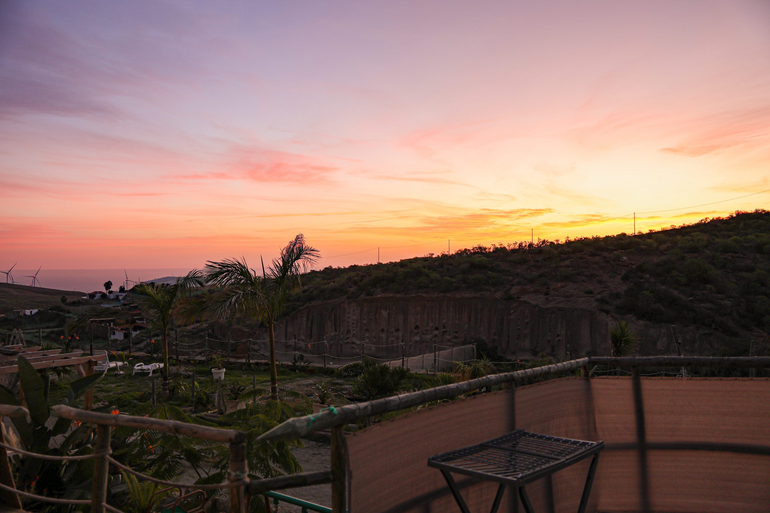 Sonnenuntergang Terrasse La Oliva